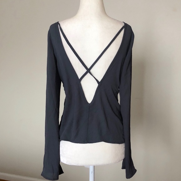 Long sleeve charcoal top - Picture 4 of 6